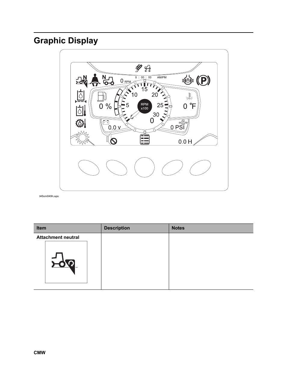 Graphic display, Rt100 powershift operator’s manual | Ditch Witch RT100 User Manual | Page 31 / 161