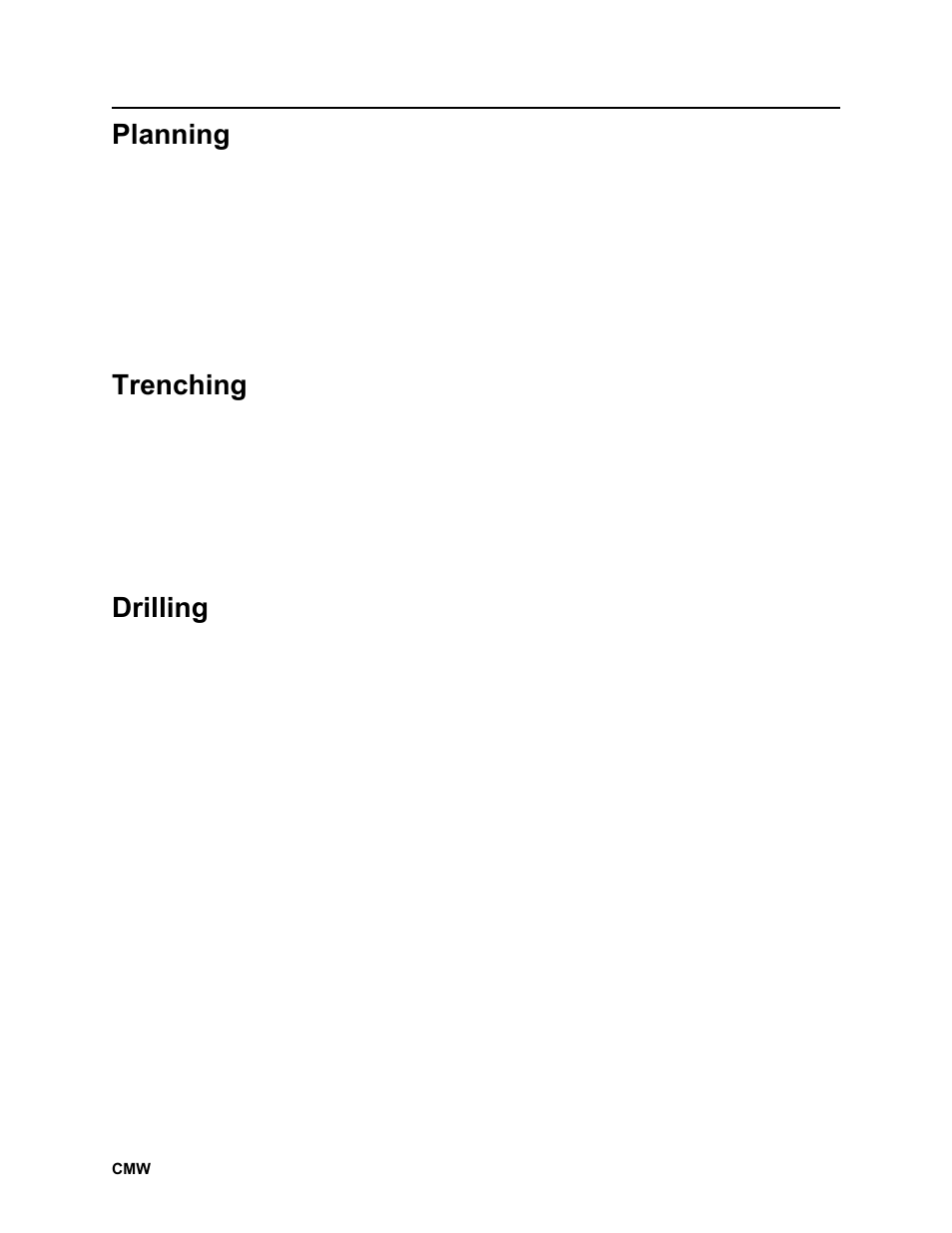 Planning, Trenching, Drilling | Rt100 powershift operator’s manual | Ditch Witch RT100 User Manual | Page 59 / 161