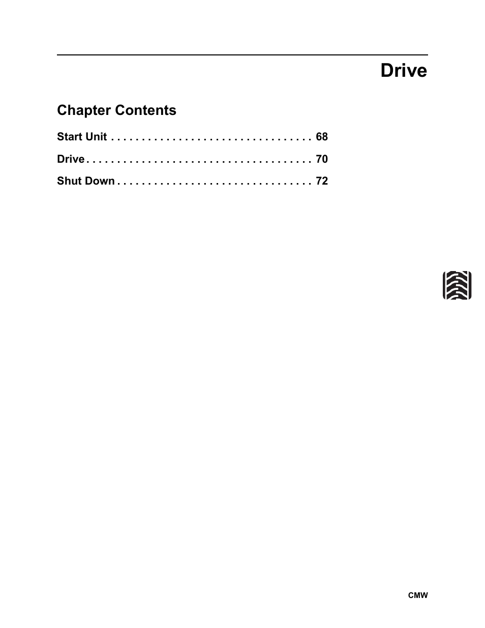 Drive, Chapter contents | Ditch Witch RT100 User Manual | Page 68 / 161