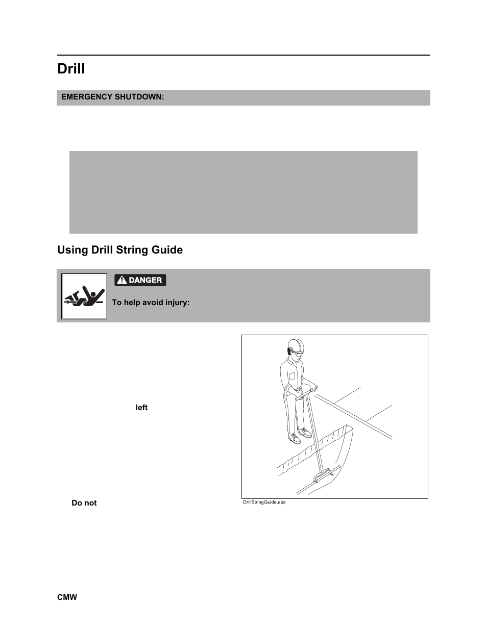 Drill, Using drill string guide, Rt100 powershift operator’s manual | Ditch Witch RT100 User Manual | Page 95 / 161