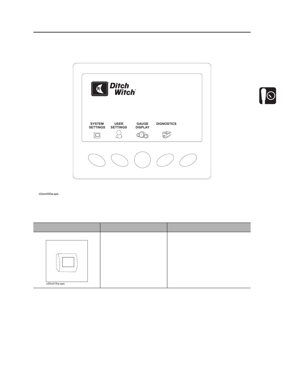 Main menu, Rt120 operator’s manual, Graphic display | Ditch Witch RT120 User Manual | Page 40 / 223