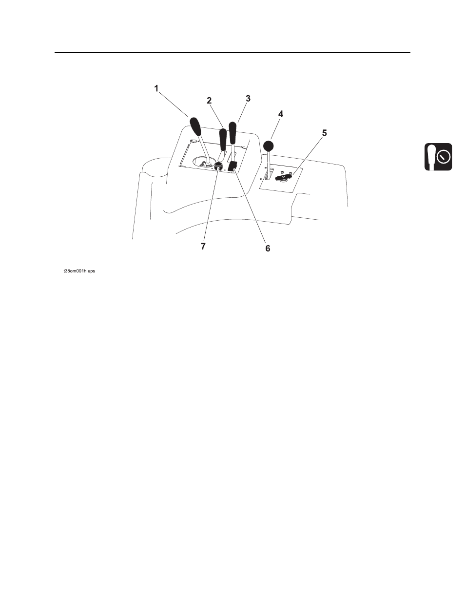 Right console, Rt80q operator’s manual | Ditch Witch RT80 User Manual | Page 44 / 203