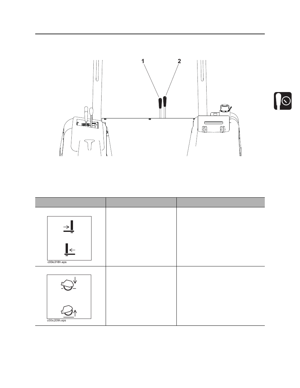 Saw controls, Rt80q operator’s manual | Ditch Witch RT80 User Manual | Page 56 / 203