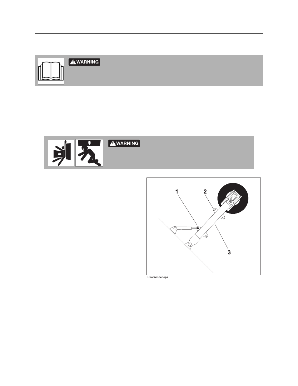 Setup, Adjust reel winder, Rt115q operator’s manual | Ditch Witch RT115 Q User Manual | Page 101 / 193