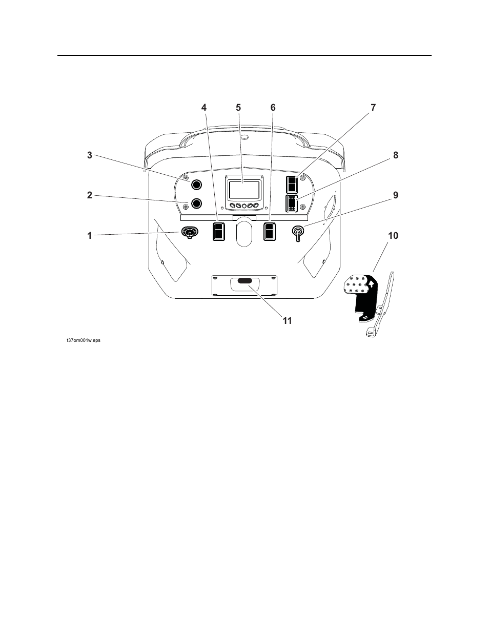 Center console, Rt120q operator’s manual | Ditch Witch RT120 Q User Manual | Page 23 / 211