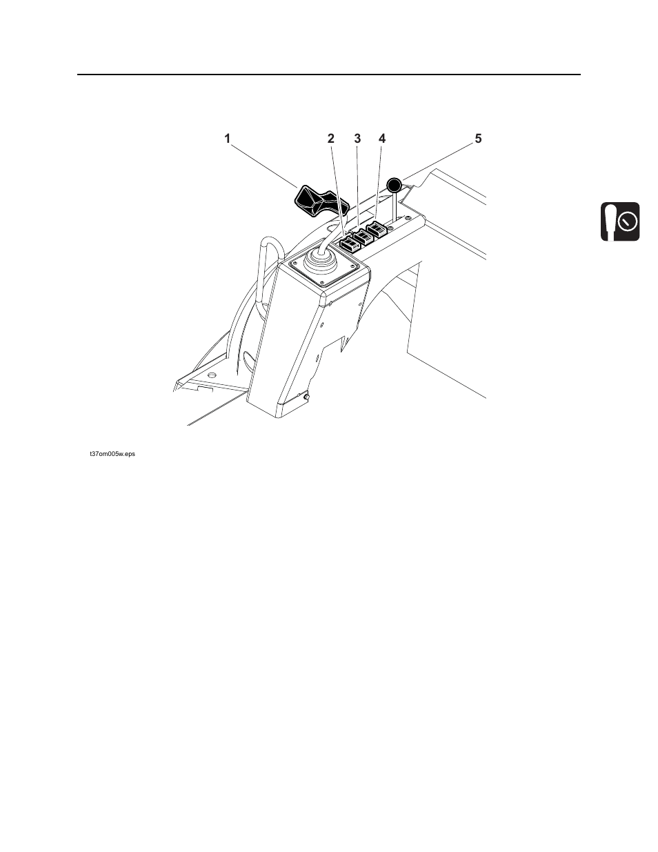 Right console, Rt120q operator’s manual | Ditch Witch RT120 Q User Manual | Page 40 / 211