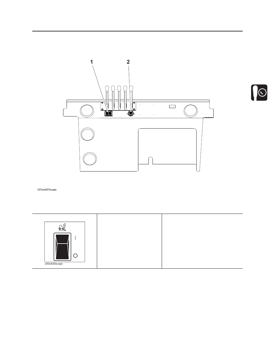 Rear console, Rt120q operator’s manual | Ditch Witch RT120 Q User Manual | Page 44 / 211