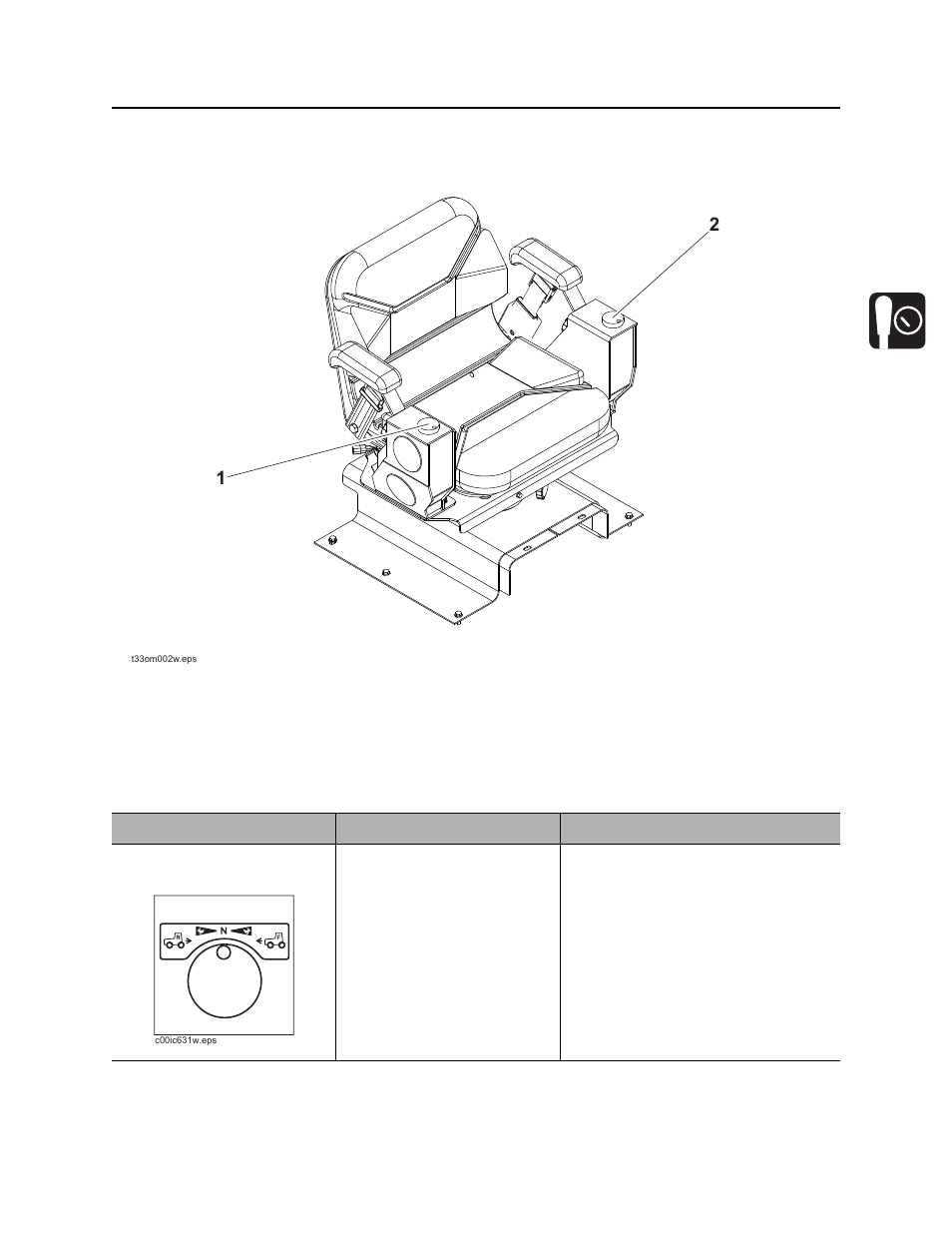 Seat console, Rt120q operator’s manual | Ditch Witch RT120 Q User Manual | Page 46 / 211