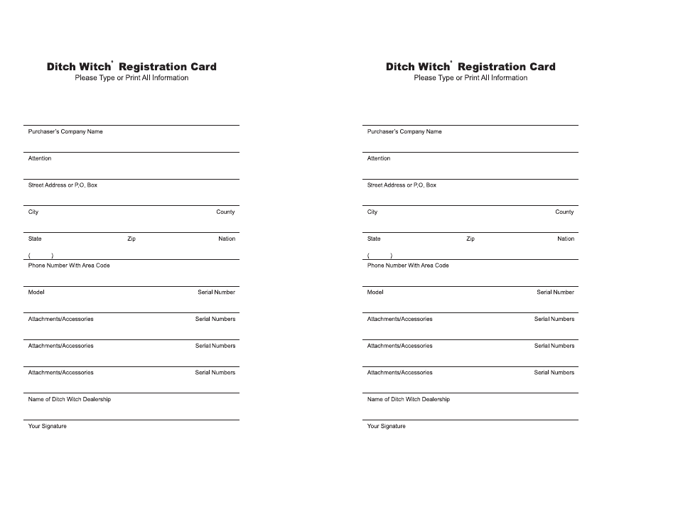 Ditch Witch 100SX User Manual | Page 50 / 50