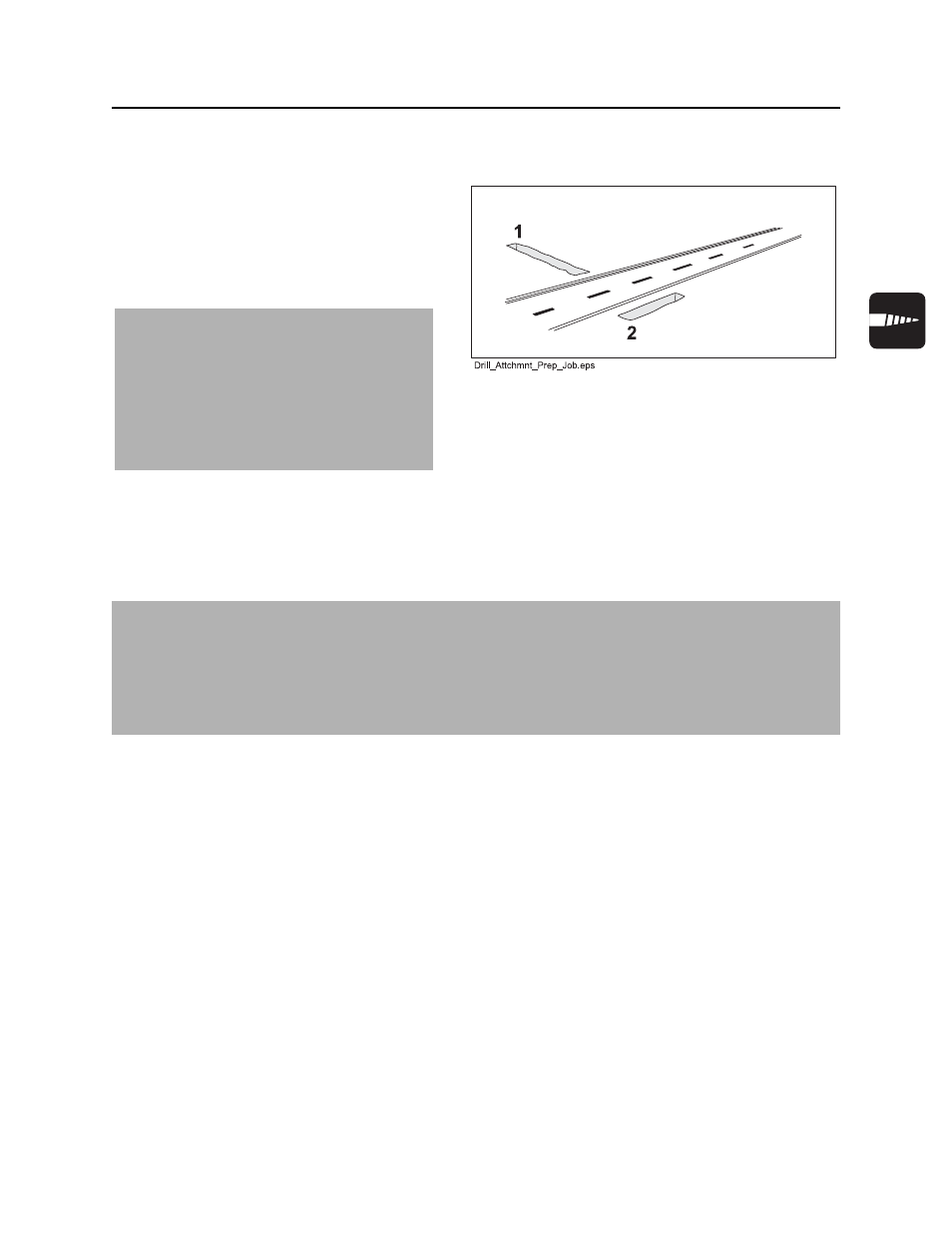 Prepare jobsite and equipment, Approach trench (1), Target trench (2) | 410sx operator’s manual | Ditch Witch 410SX User Manual | Page 68 / 131
