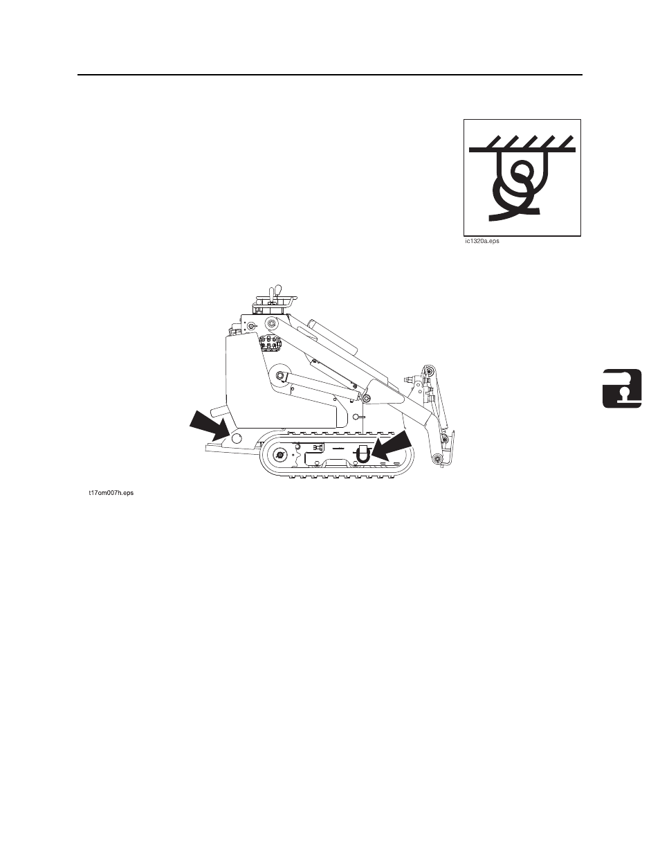 Tie down, Sk350 operator’s manual | Ditch Witch SK350 User Manual | Page 40 / 77