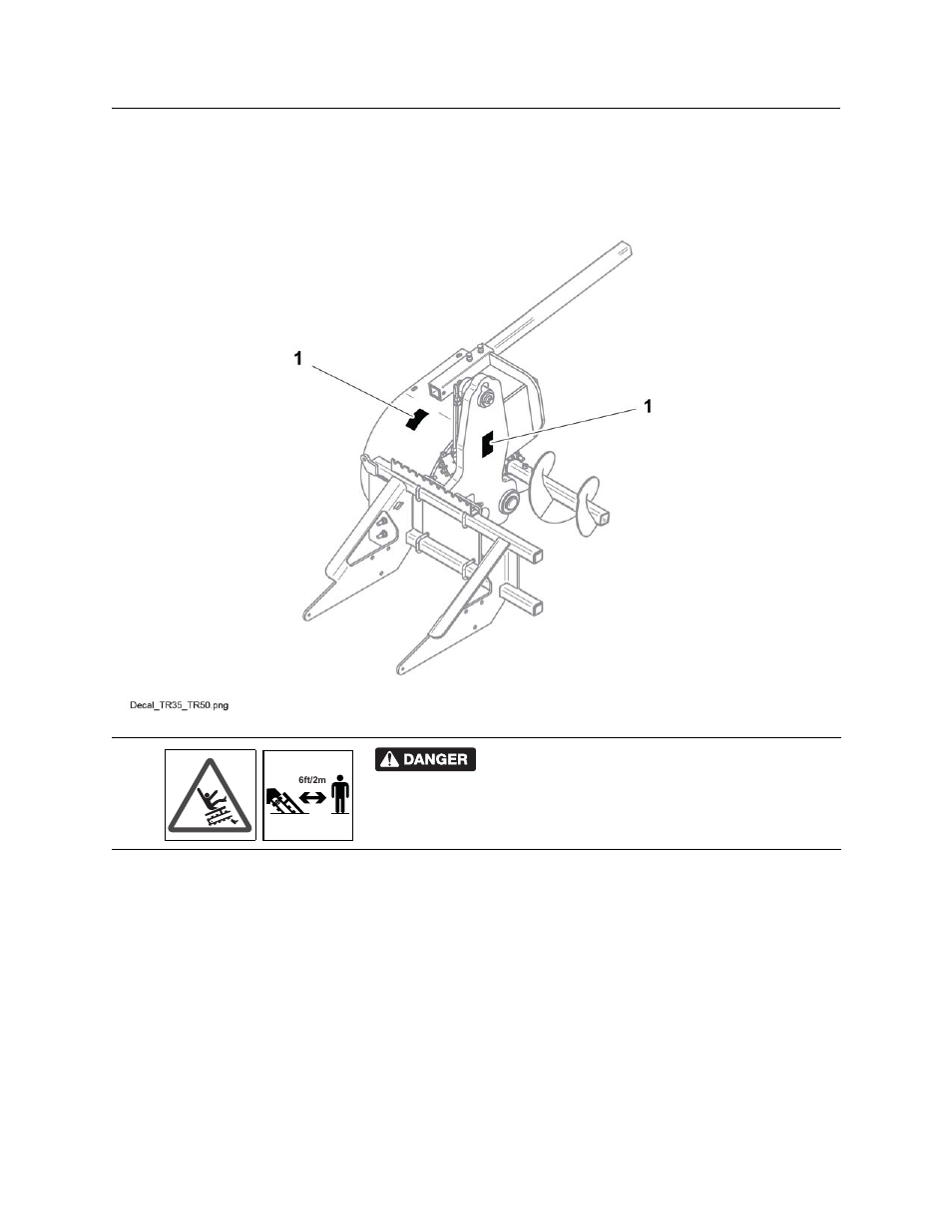 Attachment safety alerts, Tr50, Sk850 operator’s manual | Ditch Witch SK850 User Manual | Page 21 / 107