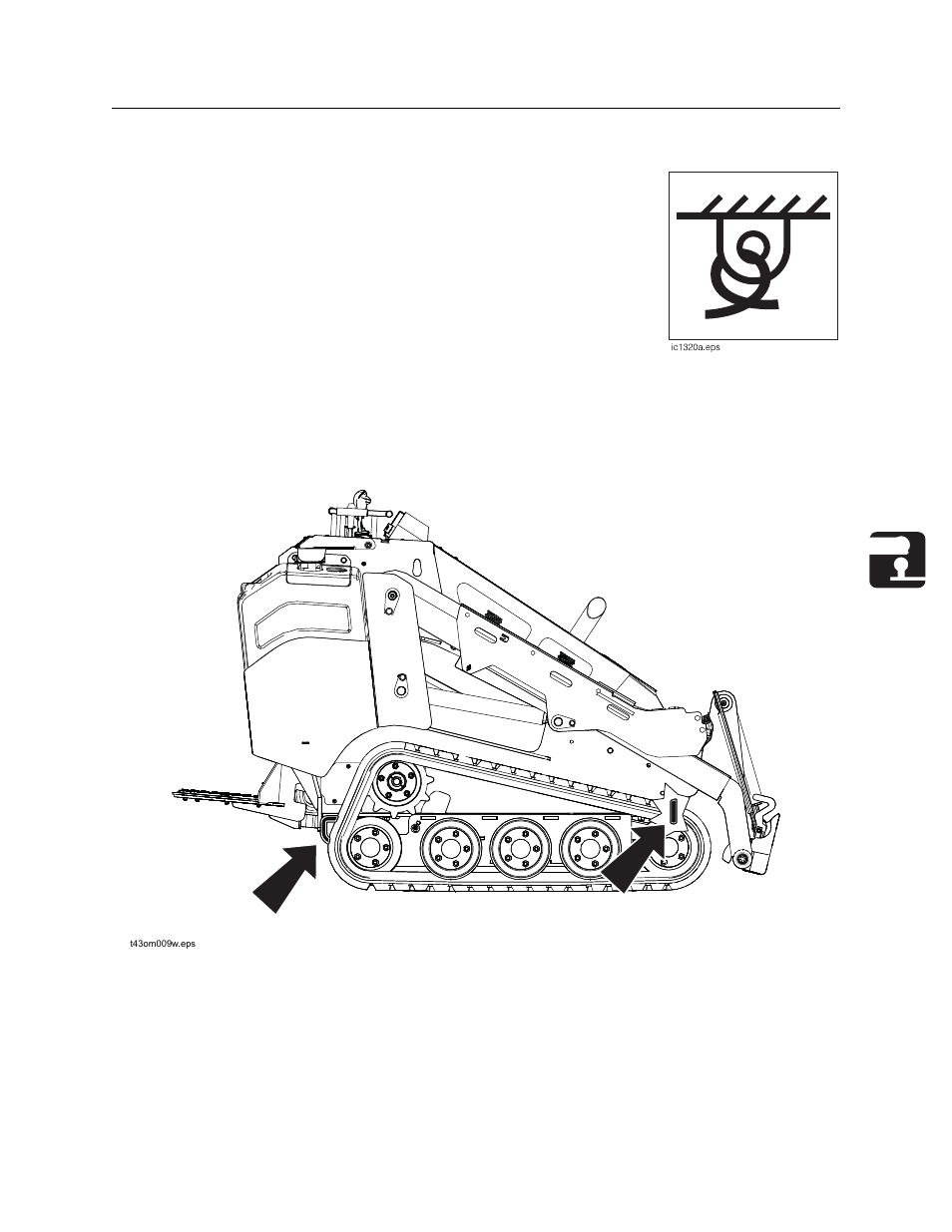 Tie down, Sk850 operator’s manual | Ditch Witch SK850 User Manual | Page 58 / 107