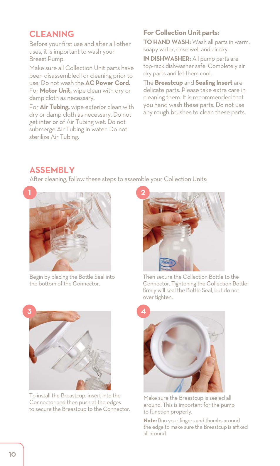 Dr. Brown's Double Electric Breast Pump User Manual | Page 10 / 48