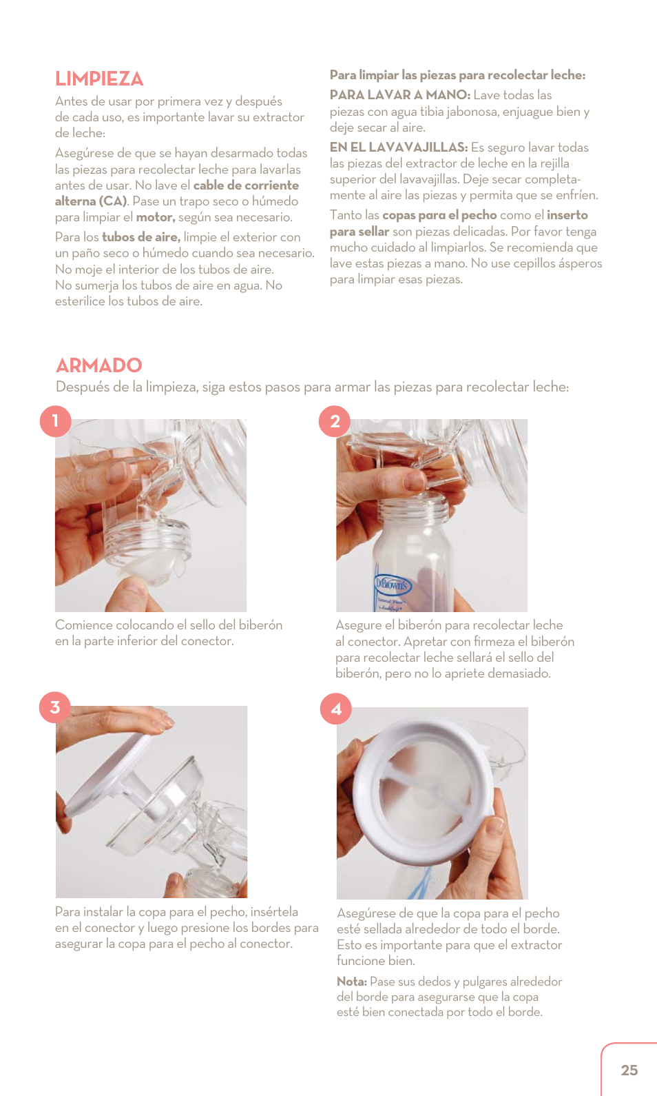 Dr. Brown's Double Electric Breast Pump User Manual | Page 25 / 48