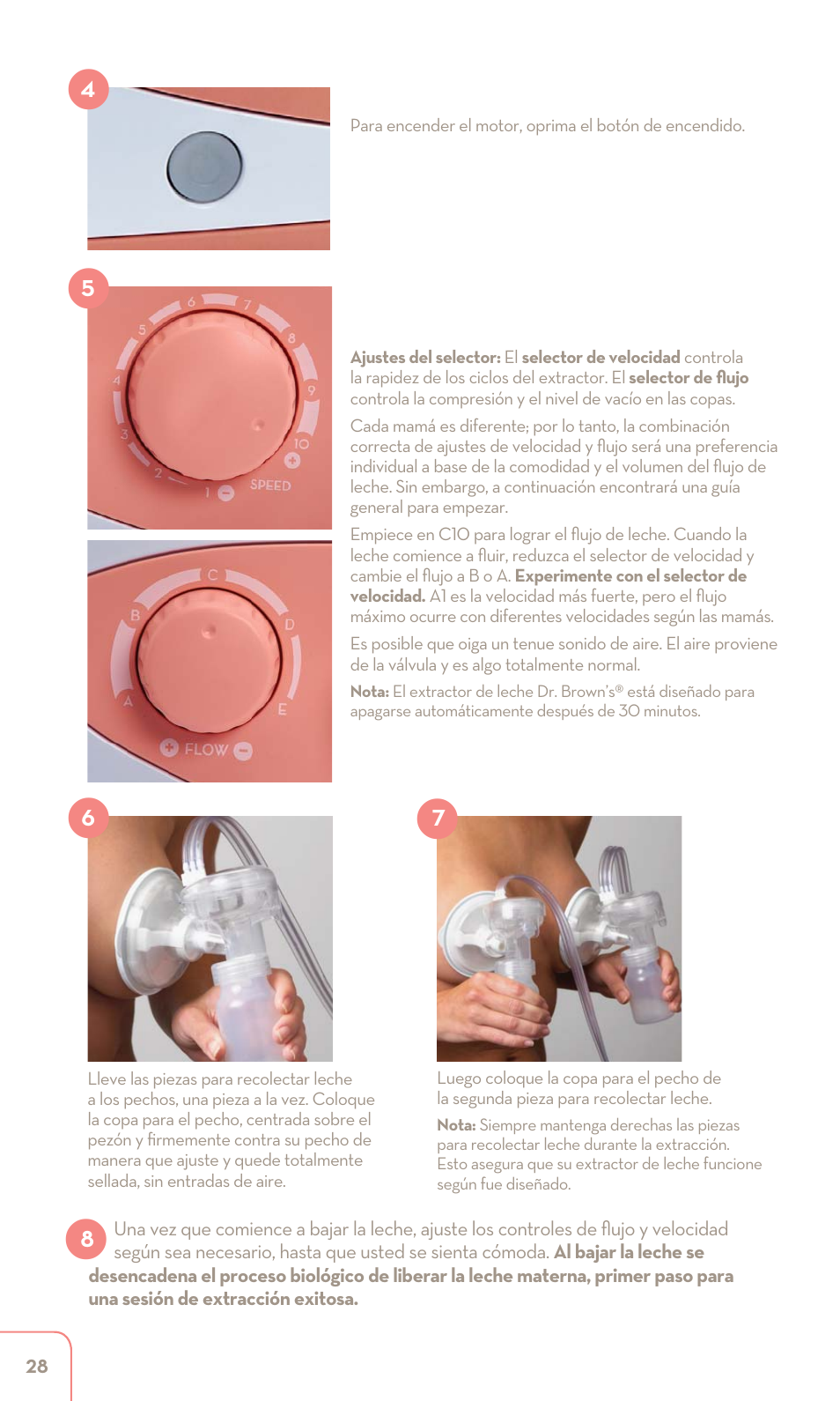 Dr. Brown's Double Electric Breast Pump User Manual | Page 28 / 48