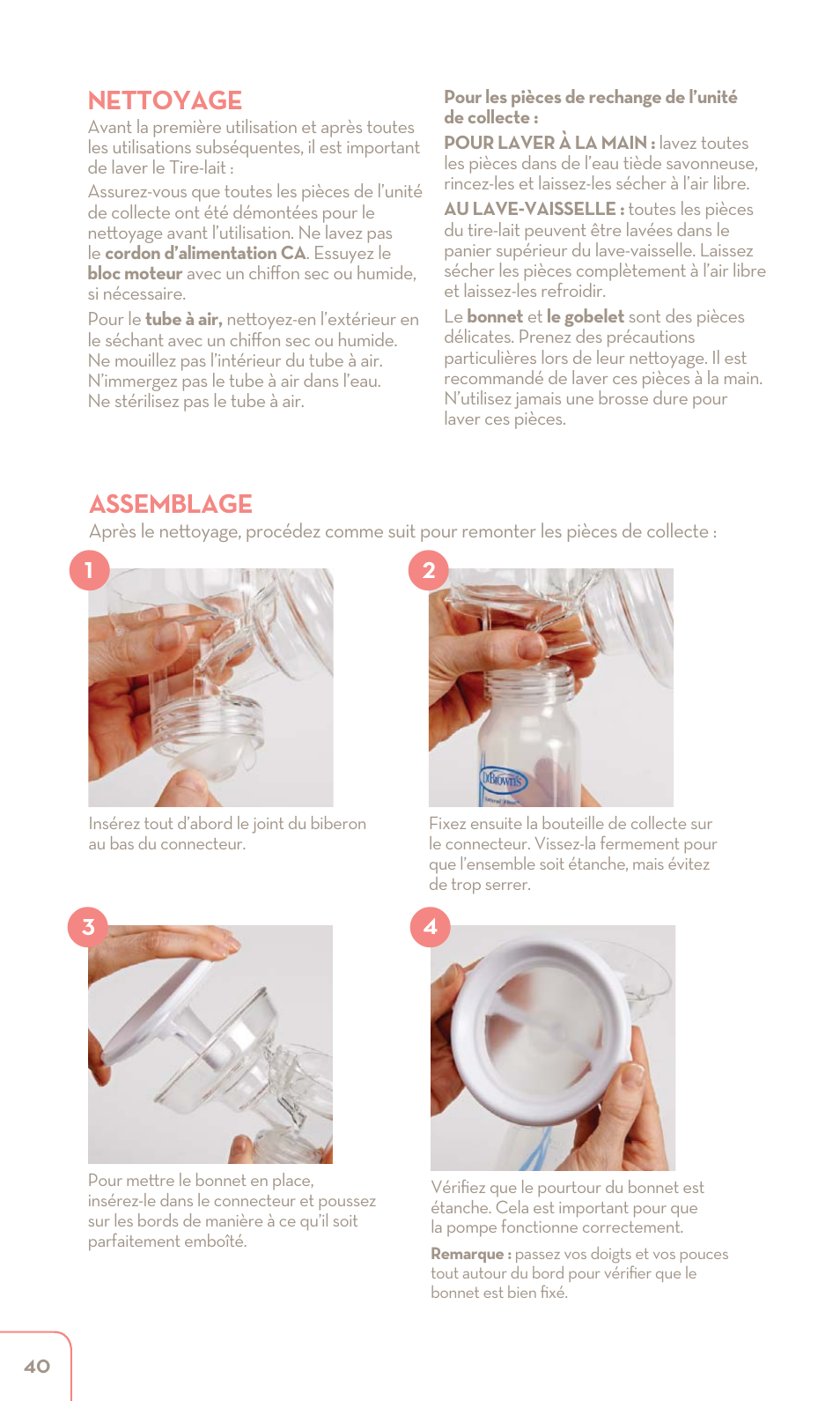 Dr. Brown's Double Electric Breast Pump User Manual | Page 40 / 48