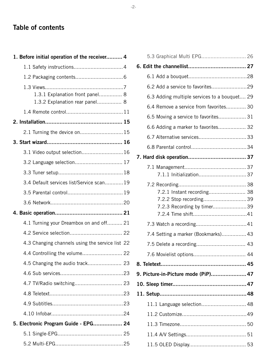 Dream Property DM8000 HD PVR User Manual | Page 2 / 91