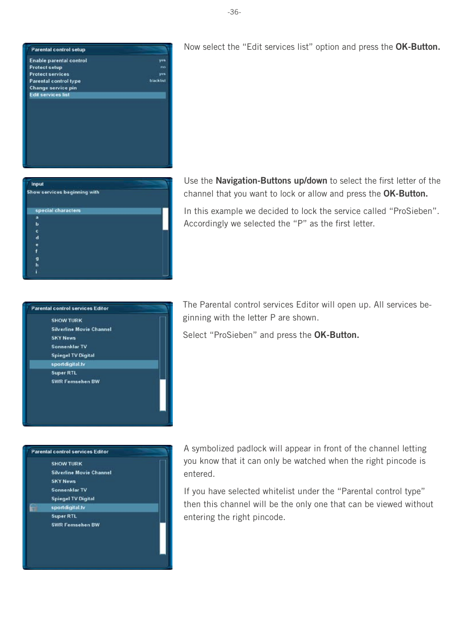 Dream Property DM8000 HD PVR User Manual | Page 36 / 91