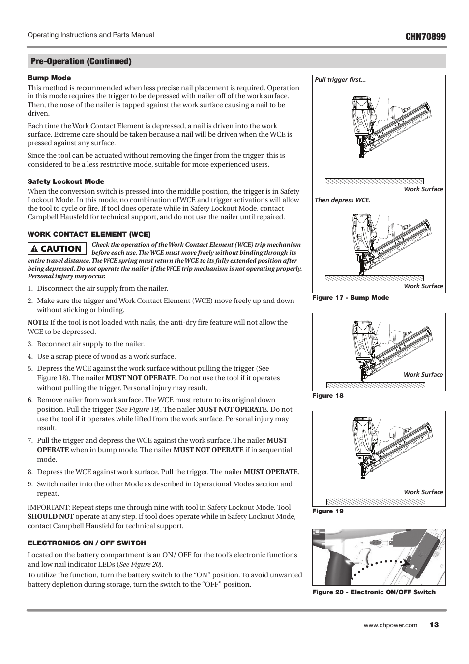Campbell Hausfeld CHN70899 User Manual | Page 13 / 60