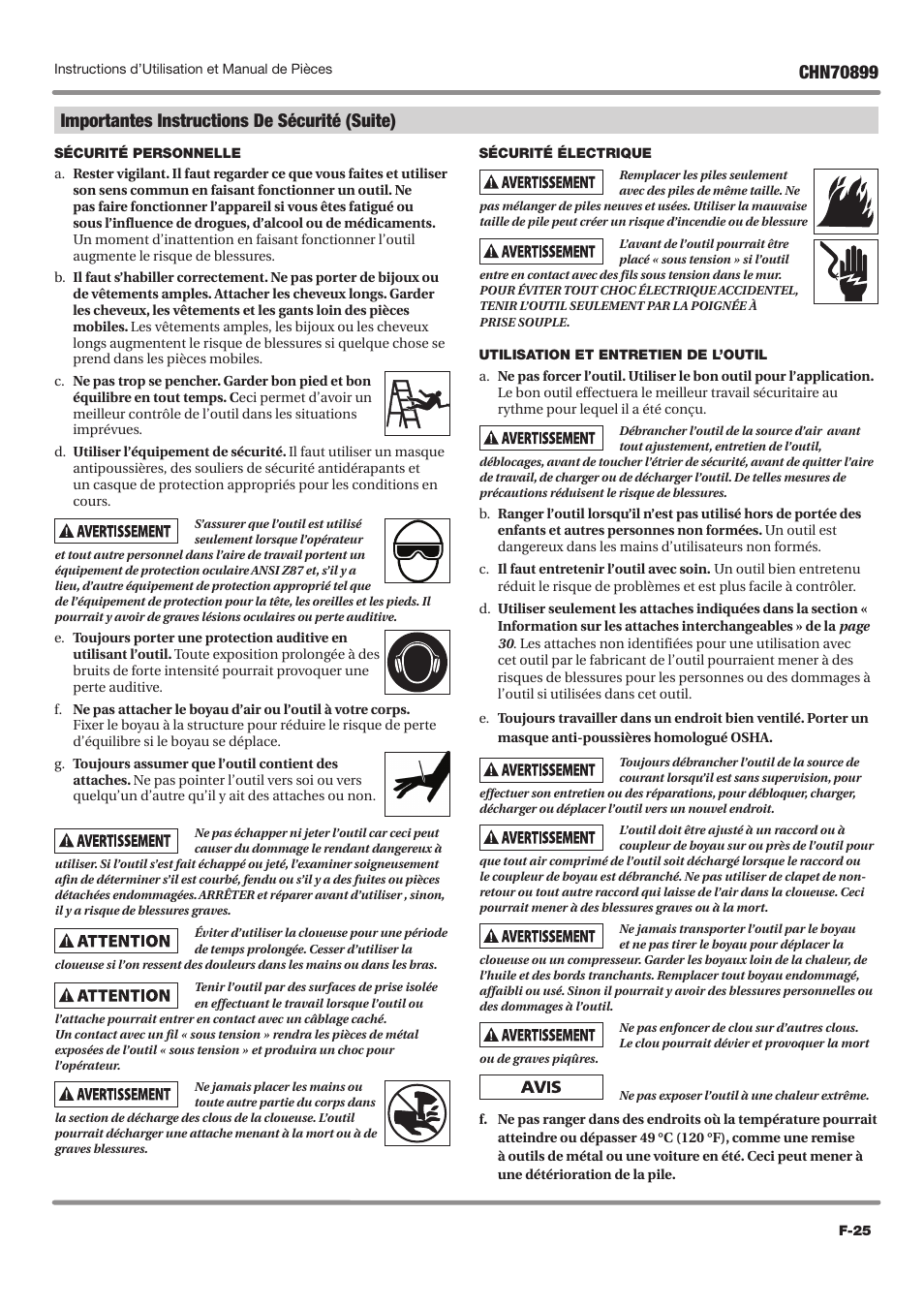 Campbell Hausfeld CHN70899 User Manual | Page 25 / 60