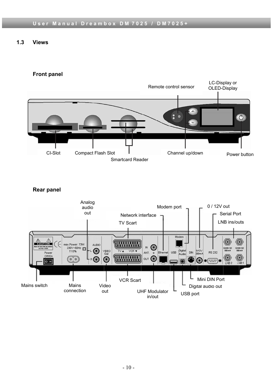 3 views | Dream Property DM7025 + User Manual | Page 10 / 114