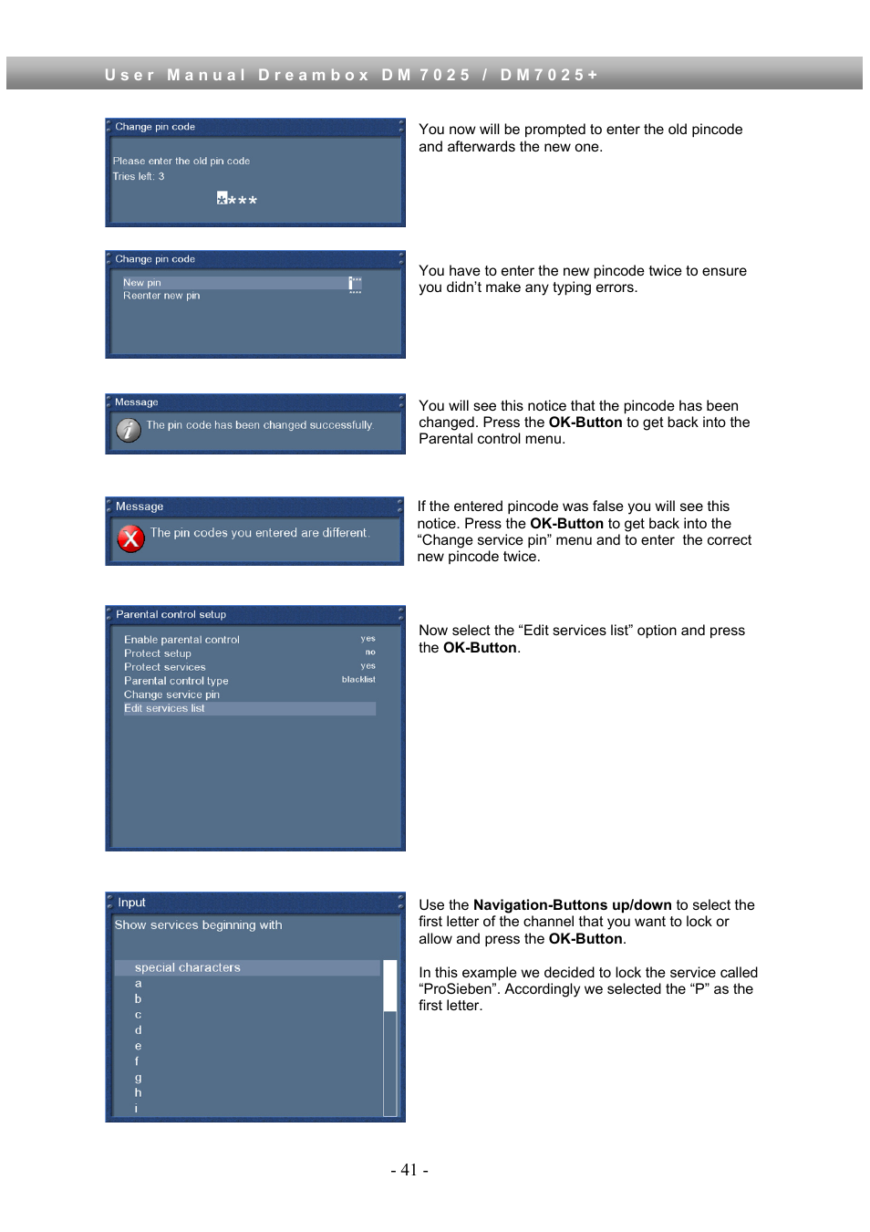 Dream Property DM7025 + User Manual | Page 41 / 114