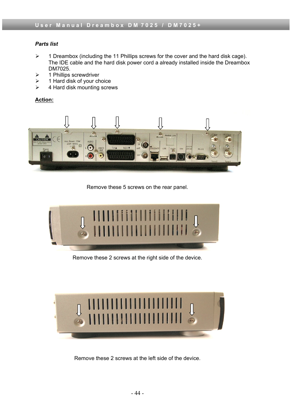 Dream Property DM7025 + User Manual | Page 44 / 114