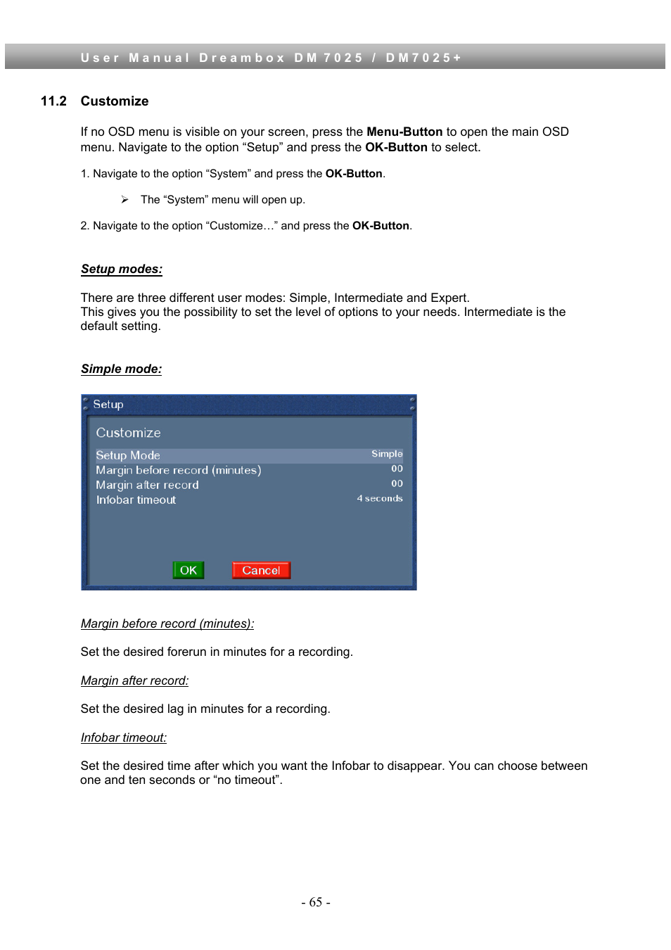 2 customize | Dream Property DM7025 + User Manual | Page 65 / 114