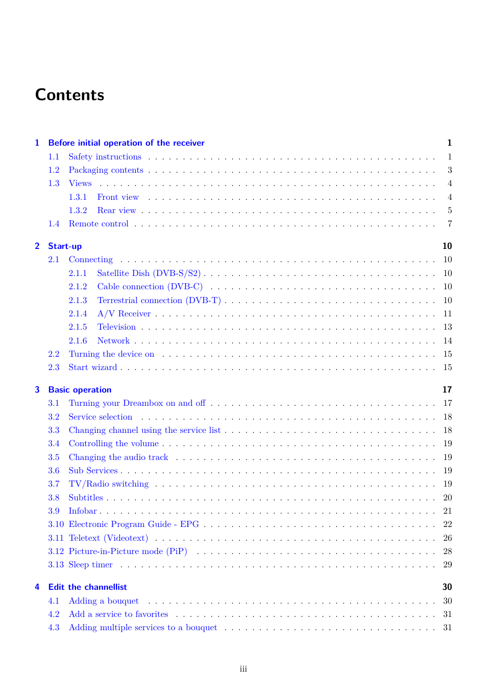 Dream Property DM7020 HD User Manual | Page 3 / 94