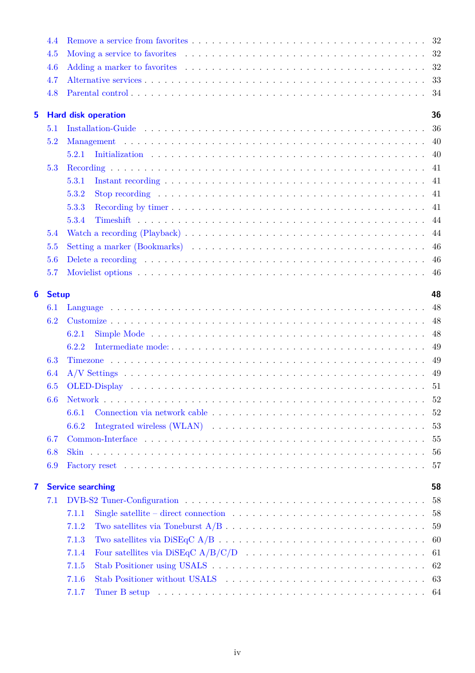 Dream Property DM7020 HD User Manual | Page 4 / 94
