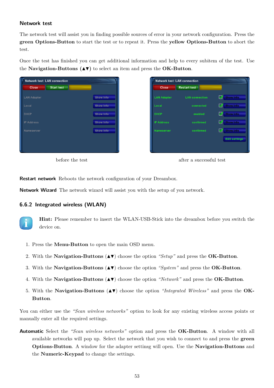2 integrated wireless (wlan) | Dream Property DM7020 HD User Manual | Page 58 / 94