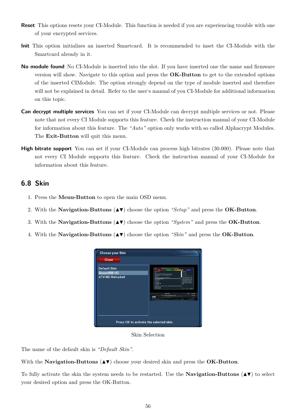 8 skin | Dream Property DM7020 HD User Manual | Page 61 / 94