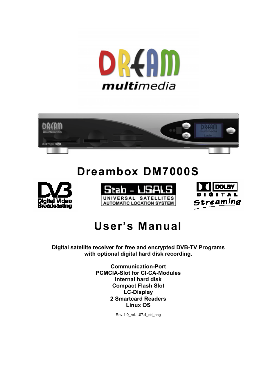 Dream Property DM7000 User Manual | 73 pages