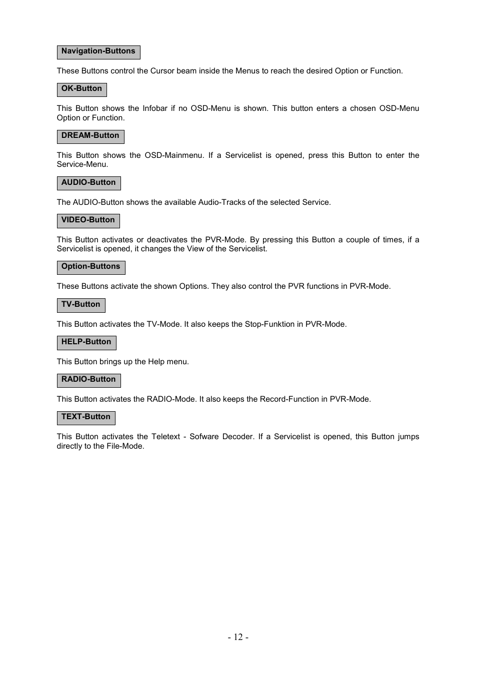 Dream Property DM7000 User Manual | Page 12 / 73