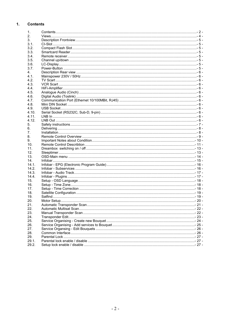 Dream Property DM7000 User Manual | Page 2 / 73