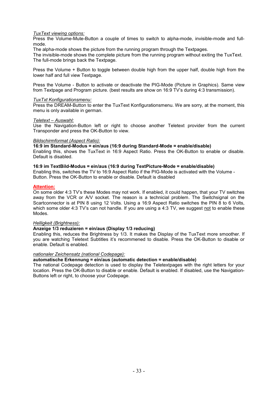 Dream Property DM7000 User Manual | Page 33 / 73