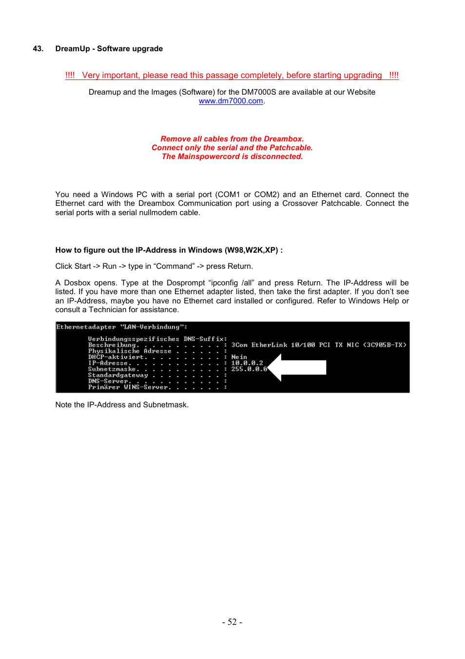 Dreamup - software upgrade | Dream Property DM7000 User Manual | Page 52 / 73