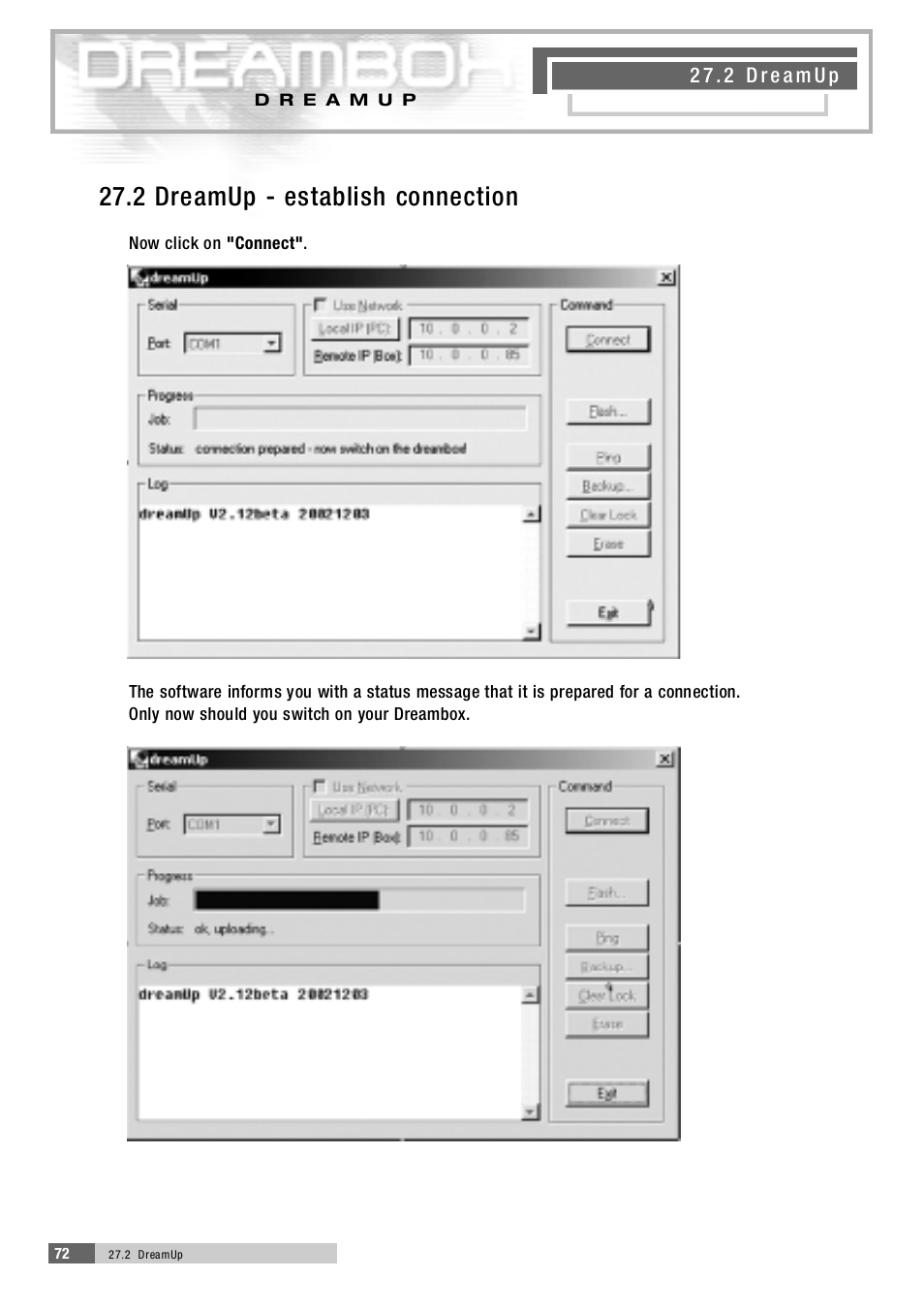 2 7 . 2 d reamup - establish connection | Dream Property DM5600 User Manual | Page 25 / 45