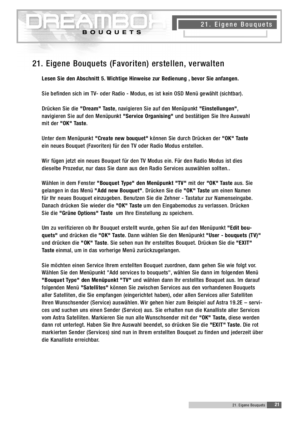 Dream Property DM5600 User Manual | Page 22 / 137