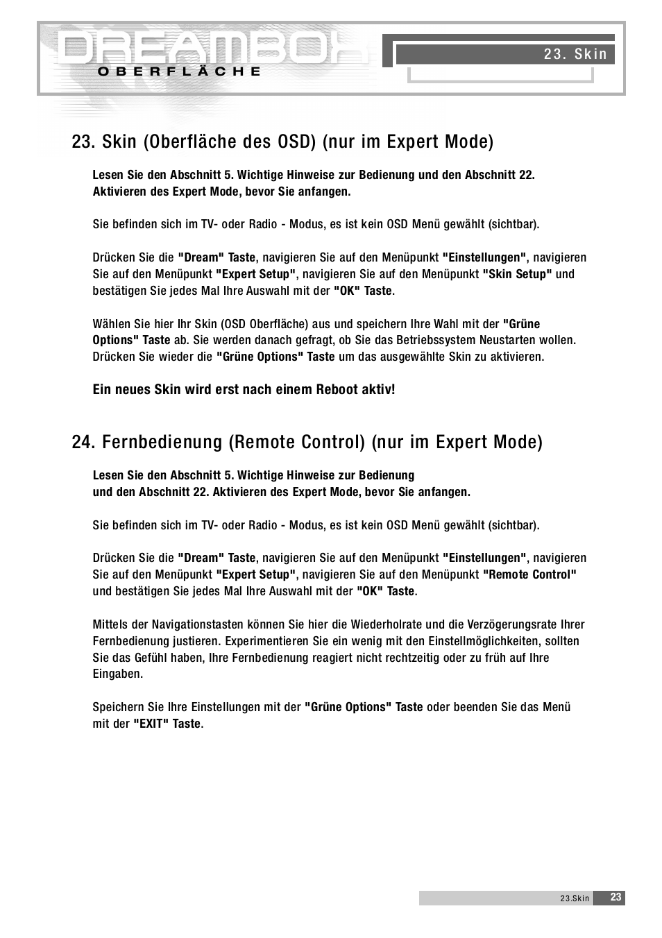 Dream Property DM5600 User Manual | Page 24 / 137