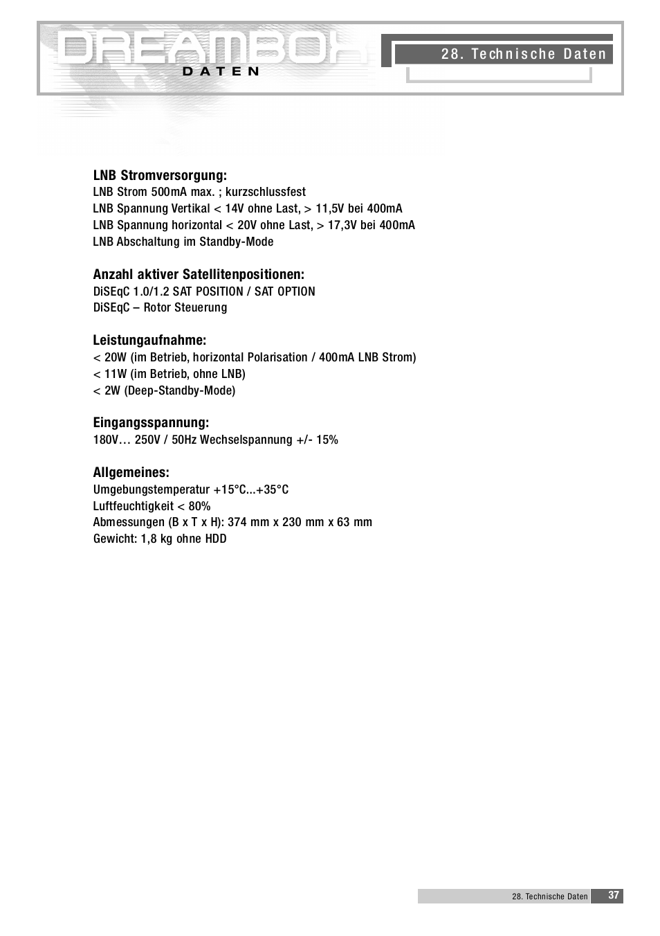 Dream Property DM5600 User Manual | Page 38 / 137