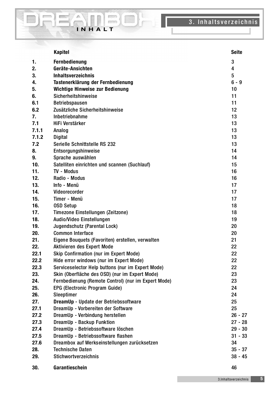 Dream Property DM5600 User Manual | Page 6 / 137