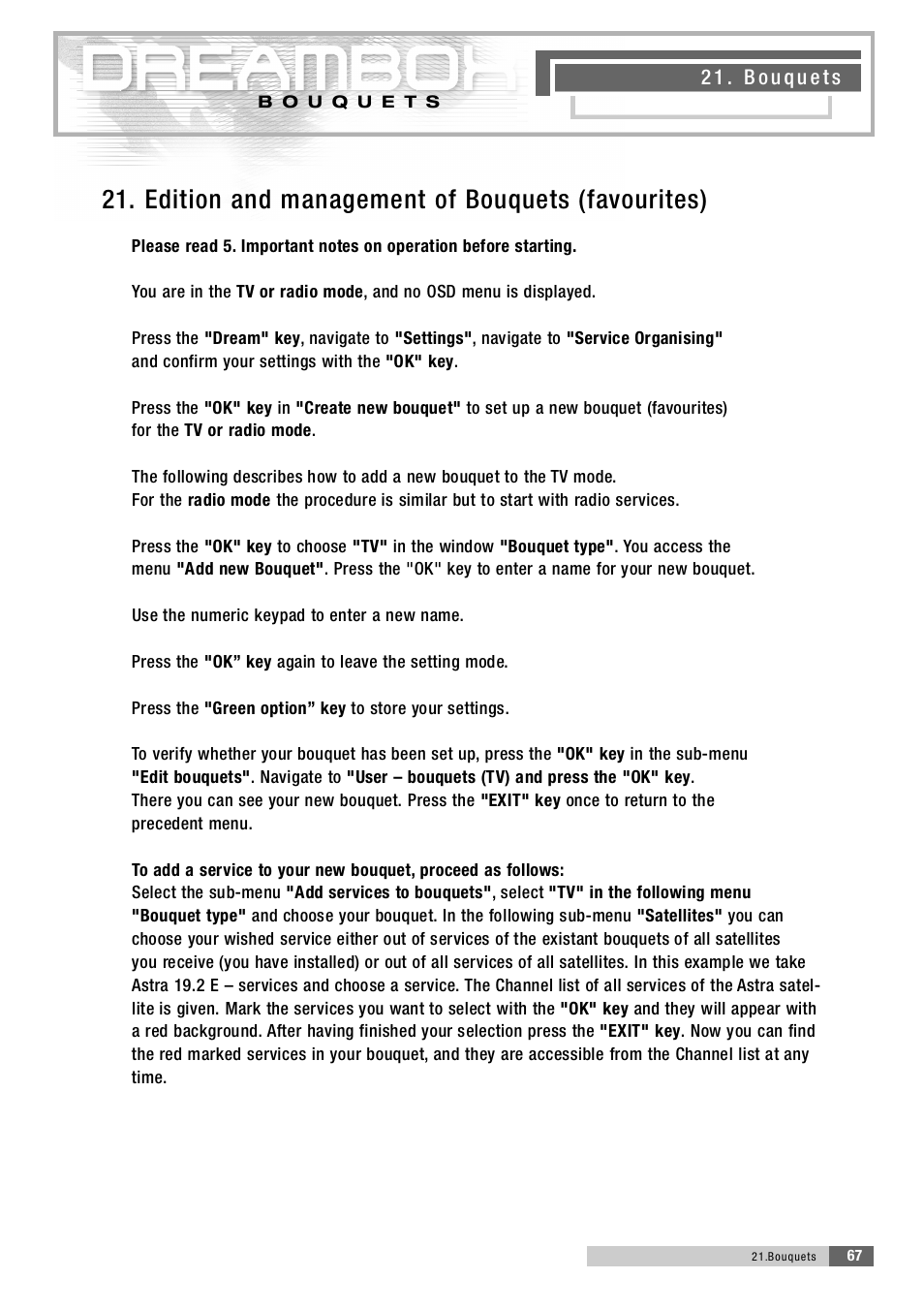 Dream Property DM5600 User Manual | Page 67 / 137