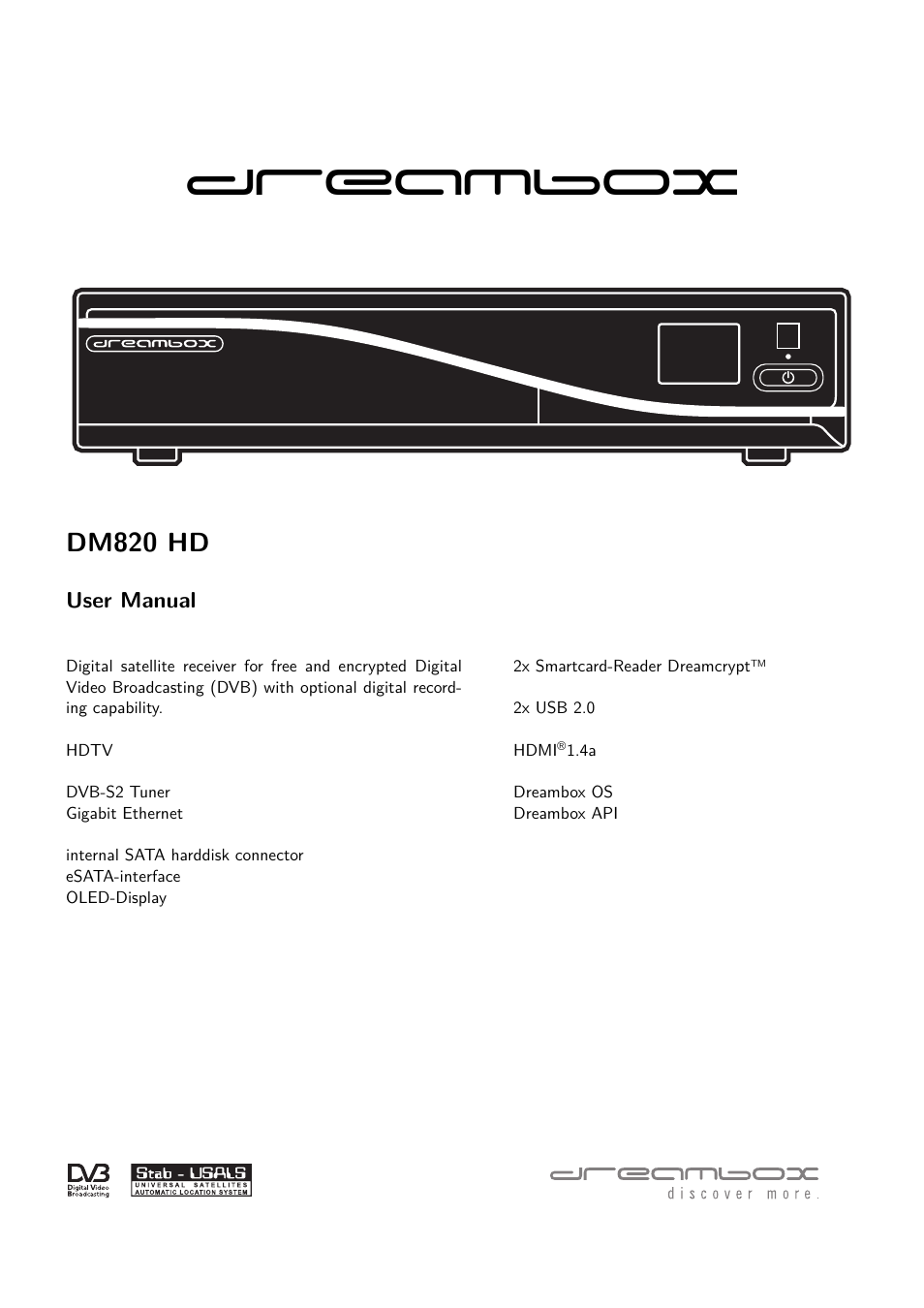 Dream Property DM820 HD User Manual | 81 pages