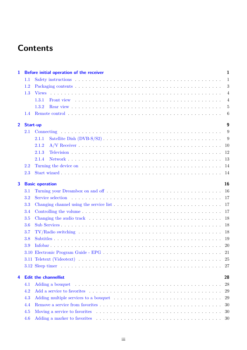Dream Property DM820 HD User Manual | Page 3 / 81