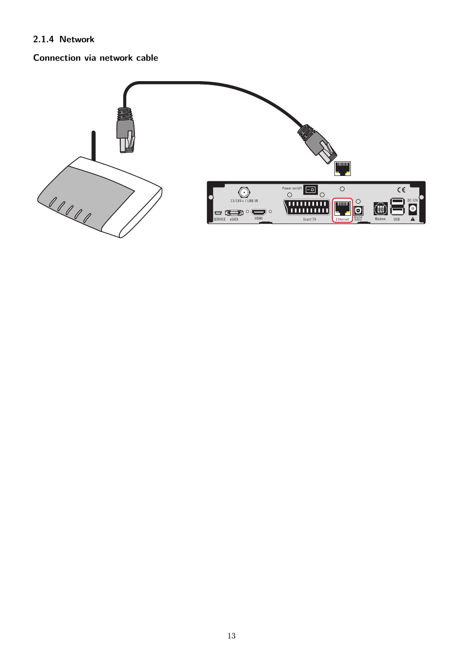 4 network, 4 network connection via network cable | Dream Property DM800 HD se User Manual | Page 18 / 91