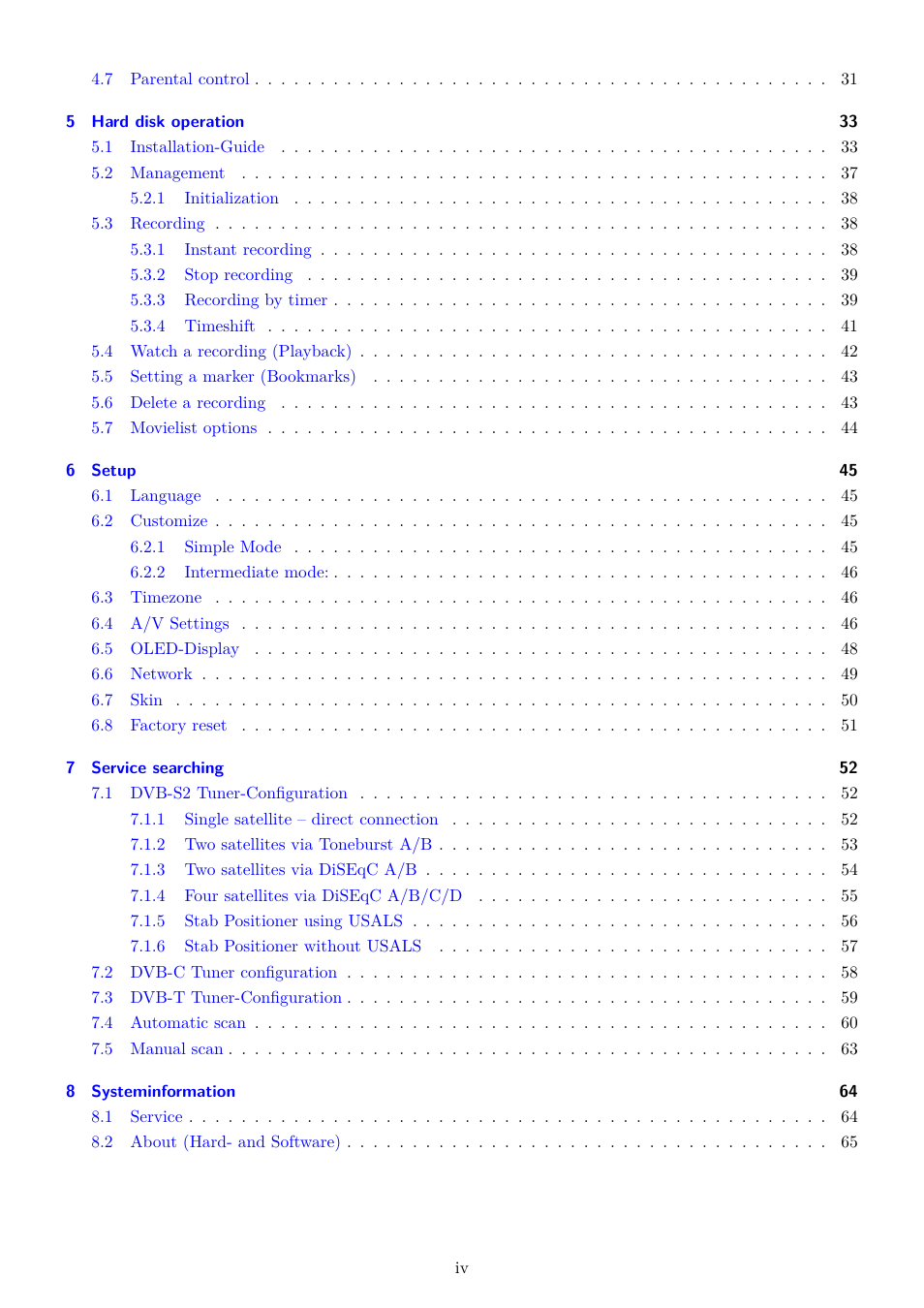 Dream Property DM800 HD se User Manual | Page 4 / 91