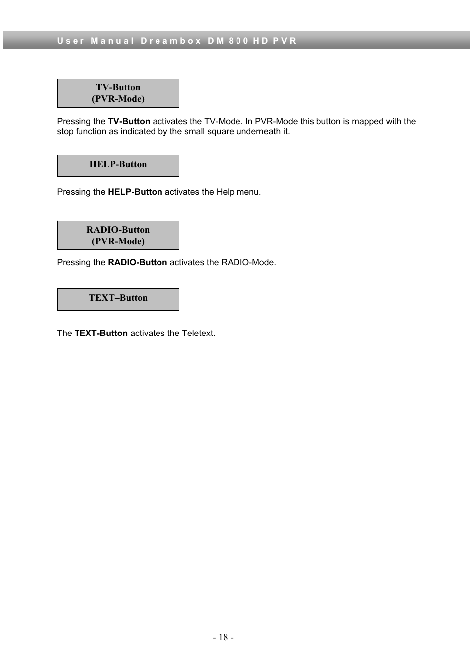 Dream Property DM800 HD PVR User Manual | Page 18 / 110