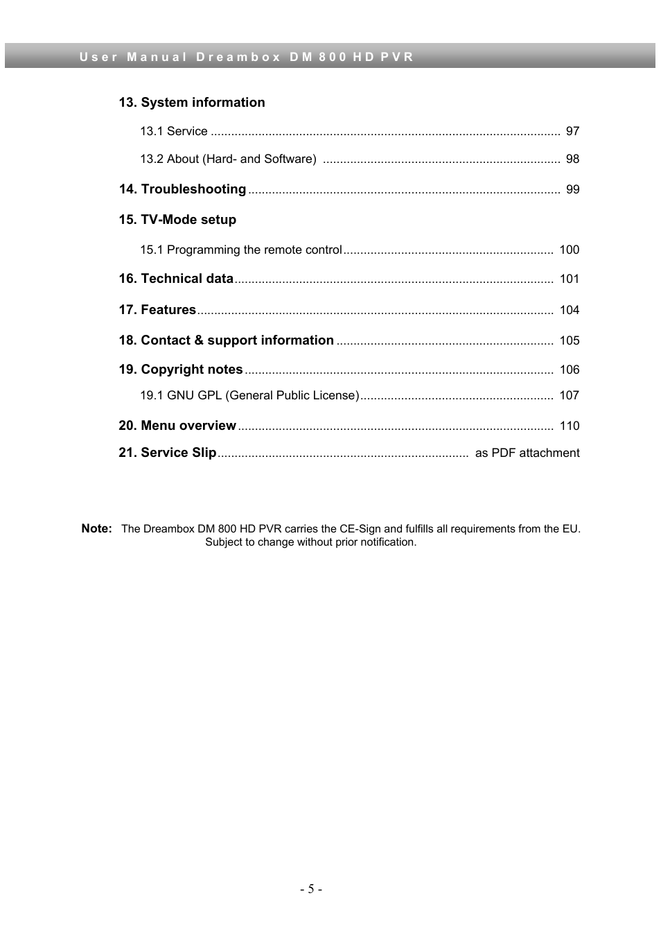 Before initial operation of the receiver, 1 safety instructions | Dream Property DM800 HD PVR User Manual | Page 5 / 110